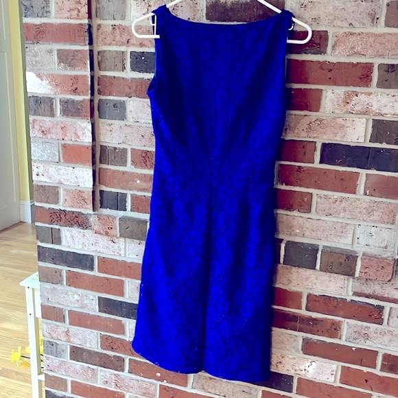 Chaps Lace V-Neck Royal Blue Dress NWOT - Picture 7 of 8